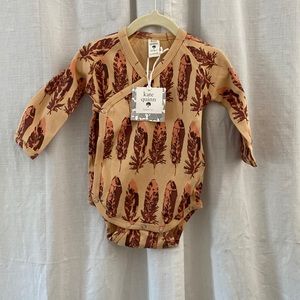 Kate Quinn Wrap Bodysuit in Watercolor Feather